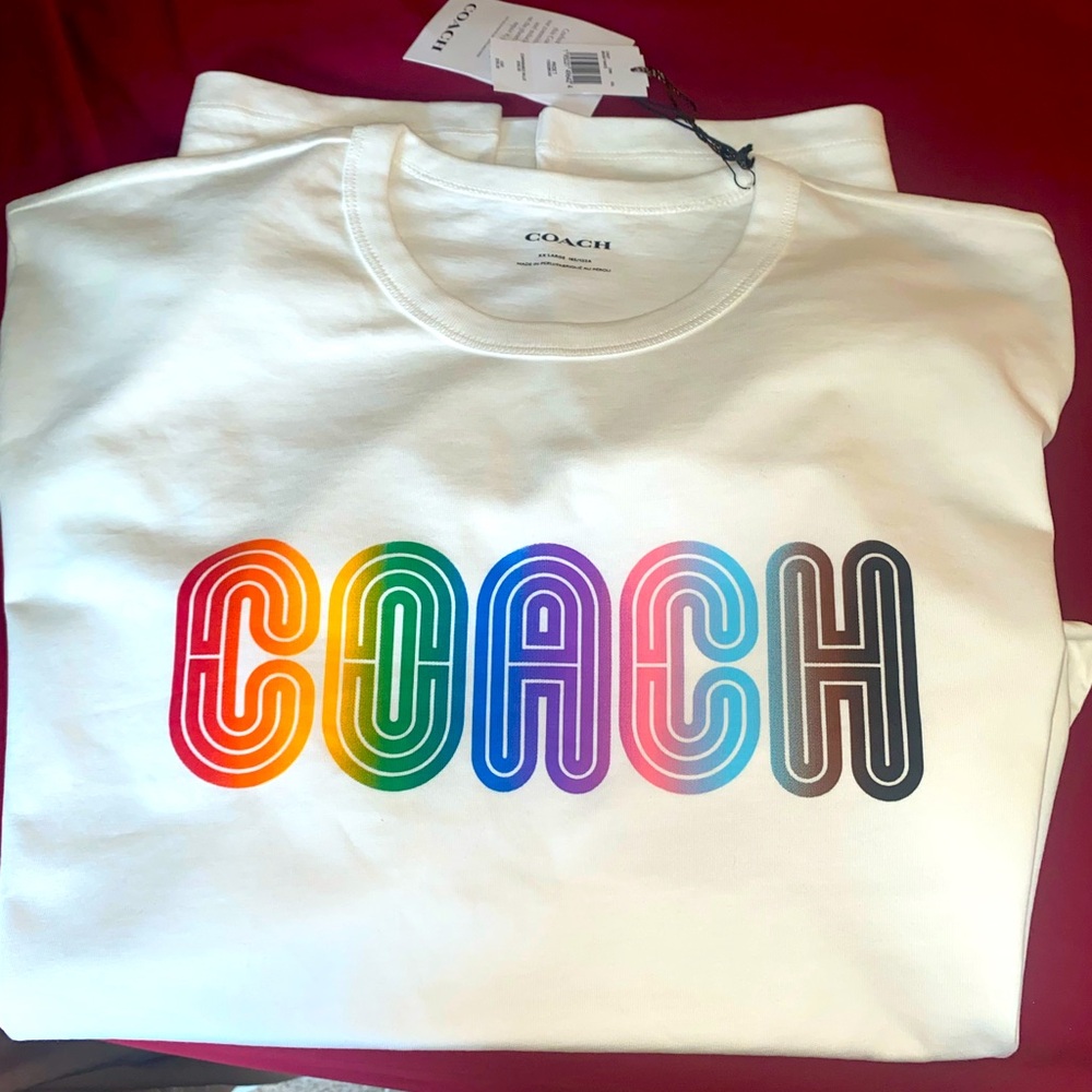 Coach Pride T-Shirt. NWT.   XXL Bright White